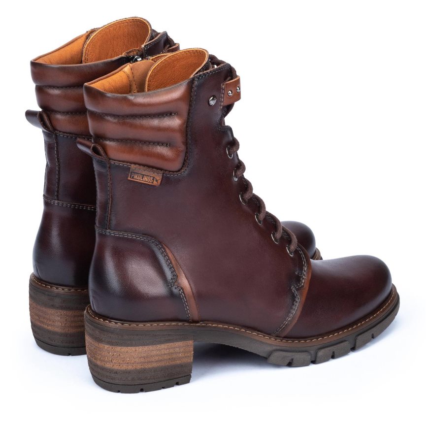 Women's Pikolinos SAN SEBASTIAN Ankle Boots Burgundy | NZ V78320Q